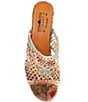 L'ARTISTE Lacyloops Metallic Macrame Block Heel Slide Sandals - Image 5