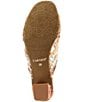 L'ARTISTE Lacyloops Metallic Macrame Block Heel Slide Sandals - Image 6