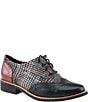 L'ARTISTE Muggiasti Plaid Brogue Oxfords - Image 1