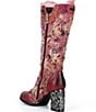 L'ARTISTE Rorria Floral Printed Ruffled Suede Boots - Image 3
