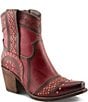 L'ARTISTE Saddleup Leather Western Inspired Studded Mid Calf Boots - Image 1