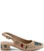 L'ARTISTE Streetpeep Hand-Painted Laser Cut Leather Peep Toe Slingback Pumps - Image 2