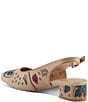 L'ARTISTE Streetpeep Hand-Painted Laser Cut Leather Peep Toe Slingback Pumps - Image 4