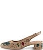 L'ARTISTE Streetpeep Hand-Painted Laser Cut Leather Peep Toe Slingback Pumps - Image 5
