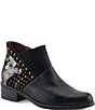 L'ARTISTE Tiamia Leather Combo Studded Ankle Boots - Image 1