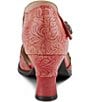 L'ARTISTE Visionary Embossed Laser Cut Leather Ankle Strap Pumps - Image 3