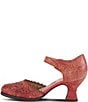 L'ARTISTE Visionary Embossed Laser Cut Leather Ankle Strap Pumps - Image 4