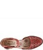 L'ARTISTE Visionary Embossed Laser Cut Leather Ankle Strap Pumps - Image 5