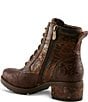 L'ARTISTE Whitefish Leather Embossed Mix Block Heel Booties - Image 4