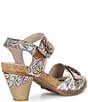 L'ARTSITE Shesfab Embossed Floral Leather Sandals - Image 2