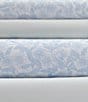 Color:Blue Cashmere - Image 3 - 200-Thread Count Belle Cottage Floral Cotton Percale 6-Piece Sheet Set