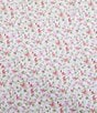Color:Pink/Green - Image 6 - 200-Thread Count Norella Pink Cotton Percale Sheet Sheet