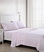 Color:Pale Pink - Image 1 - 300-Thread Count Bella Floral Pale Pink Cotton Sateen Sheet Set