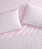 Color:Pale Pink - Image 6 - 300-Thread Count Bella Floral Pale Pink Cotton Sateen Sheet Set
