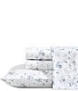 Laura Ashley 300-Thread Count Garden Muse Sheet Set, Color:Blue Cashmere/White - Image 2
