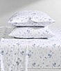 Laura Ashley 300-Thread Count Garden Muse Sheet Set, Color:Blue Cashmere/White - Image 8