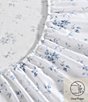 Laura Ashley 300-Thread Count Garden Muse Sheet Set, Color:Blue Cashmere/White - Image 9
