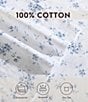 Laura Ashley 300-Thread Count Garden Muse Sheet Set, Color:Blue Cashmere/White - Image 11