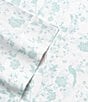 Color:Pastel Blue/White - Image 2 - 300-Thread Count Garden Palace Sheet Set