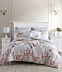 Color:Pink Rose - Image 1 - Ailyn Patchwork Floral Comforter and Pillow Set