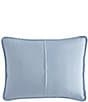 Color:Chambray Blue - Image 4 - Amalia Microfiber Blue Reversible Quilt Mini Set