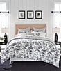 Color:Black/White - Image 1 - Amberley Floral Toile Comforter Bonus Set