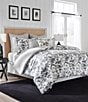 Color:Black/White - Image 2 - Amberley Floral Toile Comforter Bonus Set