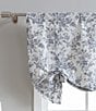 Color:Shadow Grey - Image 2 - Annalise Floral Tie Up Designer Window Valance