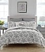 Laura Ashley Annalise Floral Reversible Duvet Cover & Sham Bonus Set ...