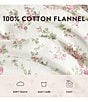 Color:Pink - Image 5 - Audrey Pink Floral Cotton Flannel Sheet Set