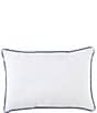Color:Blue - Image 2 - Bedford Embroidered Floral Cotton Breakfast Decorative Pillow