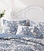 Color:Blue - Image 5 - Bedford Embroidered Floral Cotton Breakfast Decorative Pillow