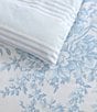 Color:Blue Cashmere/White - Image 5 - Bedford Floral Printed Reversible Comforter Mini Set