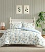Laura Ashley Blossom Dance Cotton Reversible Comforter Mini Set - Image 1