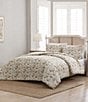 Color:Beige - Image 2 - Bramble Floral Cotton Reversible Comforter Mini Set