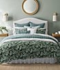 Color:Forest Green - Image 1 - Bramble Floral Green 7-Piece Reversible Comforter Bonus Set