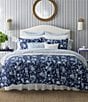 Color:Porcelain Blue - Image 1 - Branch Toile Blue 7-Piece Reversible Comforter Bonus Set