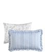 Color:Porcelain Blue - Image 6 - Branch Toile Blue 7-Piece Reversible Comforter Bonus Set