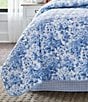 Color:Delft Blue/White - Image 5 - Brighton Reversible Quilt Mini Set