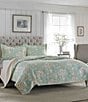 Laura Ashley Brompton Floral Quilt Mini Set, Color:Serene - Image 1