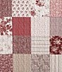 Color:Red - Image 6 - Celina Patchwork Cotton Reversible Quilt Mini Set