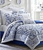 Color:China Blue - Image 1 - Charlotte Floral Comforter Set