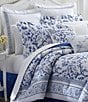 Color:China Blue - Image 2 - Charlotte Floral Comforter Set