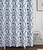 Color:Medium Blue - Image 1 - Charlotte Floral Shower Curtain