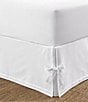 Color:White - Image 1 - Corner Ties Tailored Bed Skirt