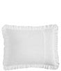 Color:White - Image 4 - Eyelet Ruffle Microfiber Embroidered Trimmed Comforter Mini Set
