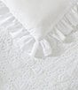 Color:White - Image 5 - Eyelet Ruffle Microfiber Embroidered Trimmed Comforter Mini Set