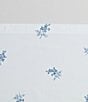 Color:Blue/White - Image 5 - Flora Cotton Twill Shower Curtain