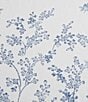 Color:Blue/White - Image 6 - Flora Cotton Twill Shower Curtain