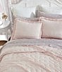 Color:Pink - Image 1 - Hailee Embroidered Dot Pink Ruffled Quilt Mini Set